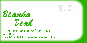 blanka deak business card